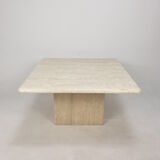 Italian Travertine Coffee Table, 1980s