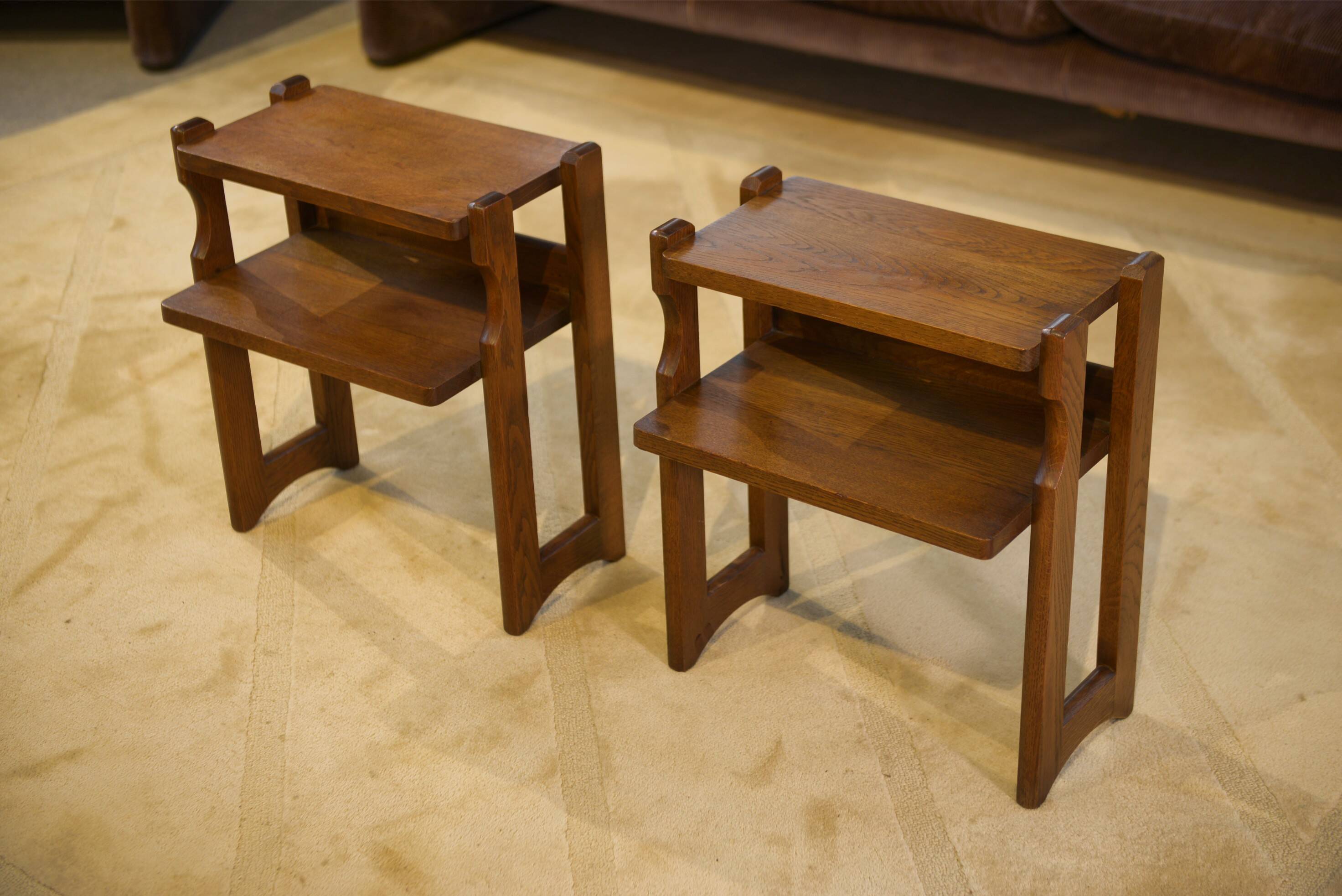 Pair of bedside tables by Guillerme and Chambron for "Votre Maison" 1960s