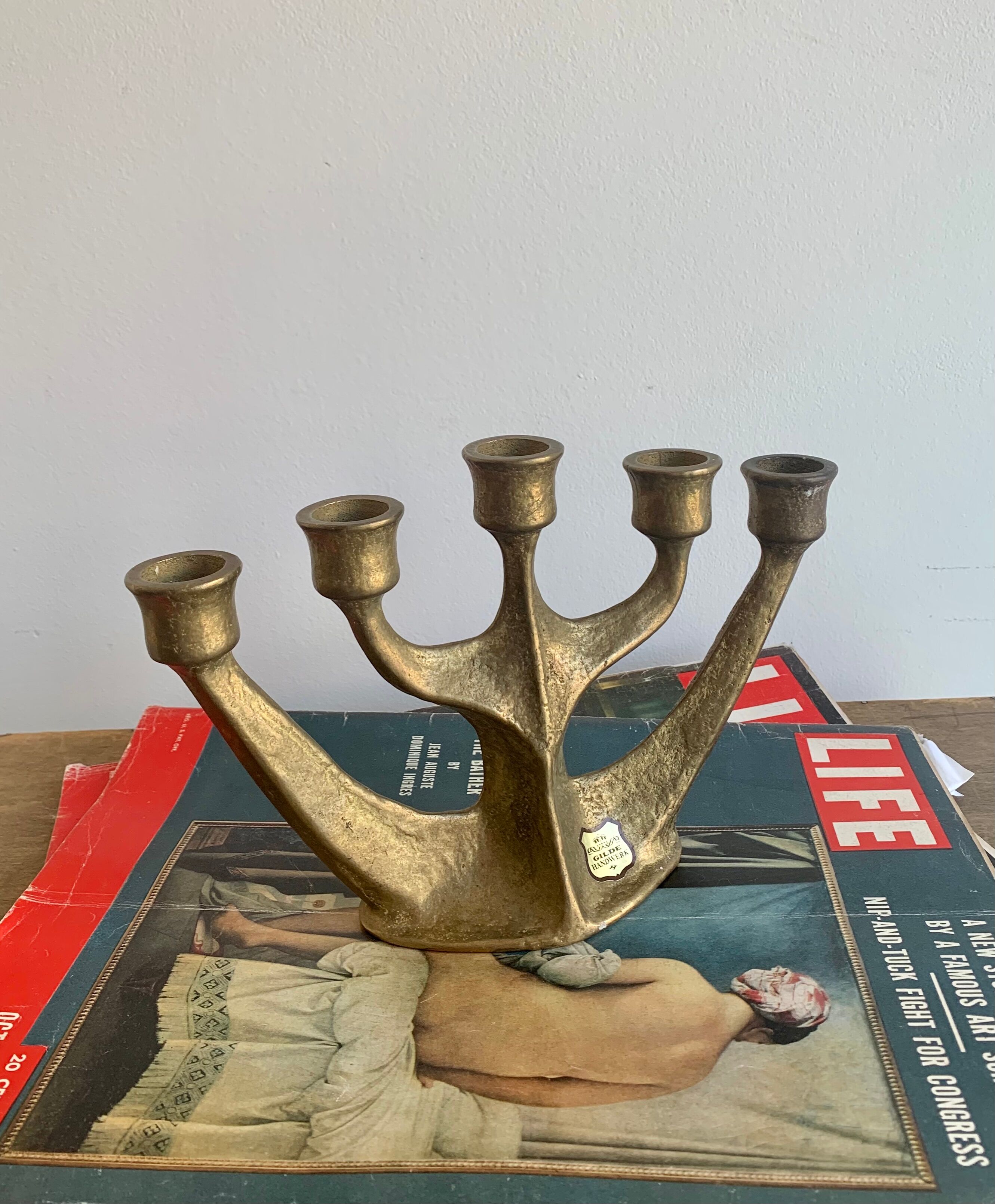Bronze candleholder, 1970s