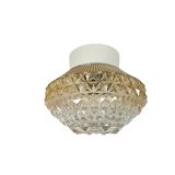 Herda Holland - lampe de plafond - géométrique - verre pressé - années 60