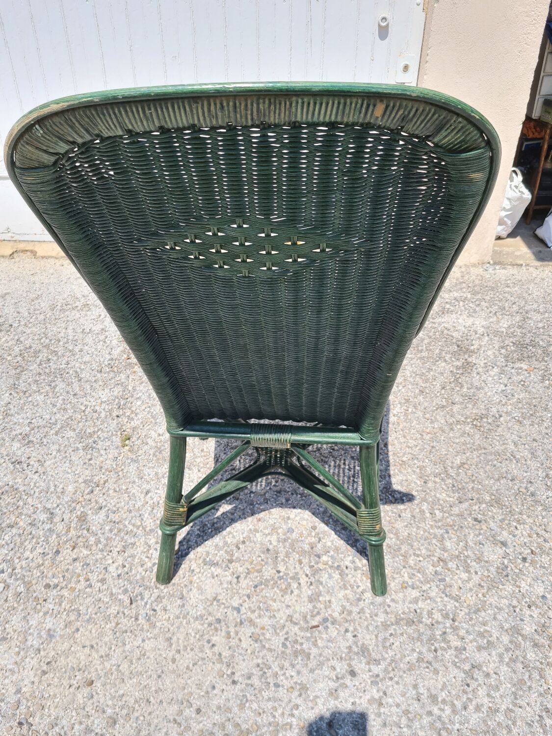 Vintage rattan armchair