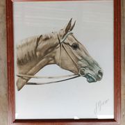 Lithograph horse J.Rivet