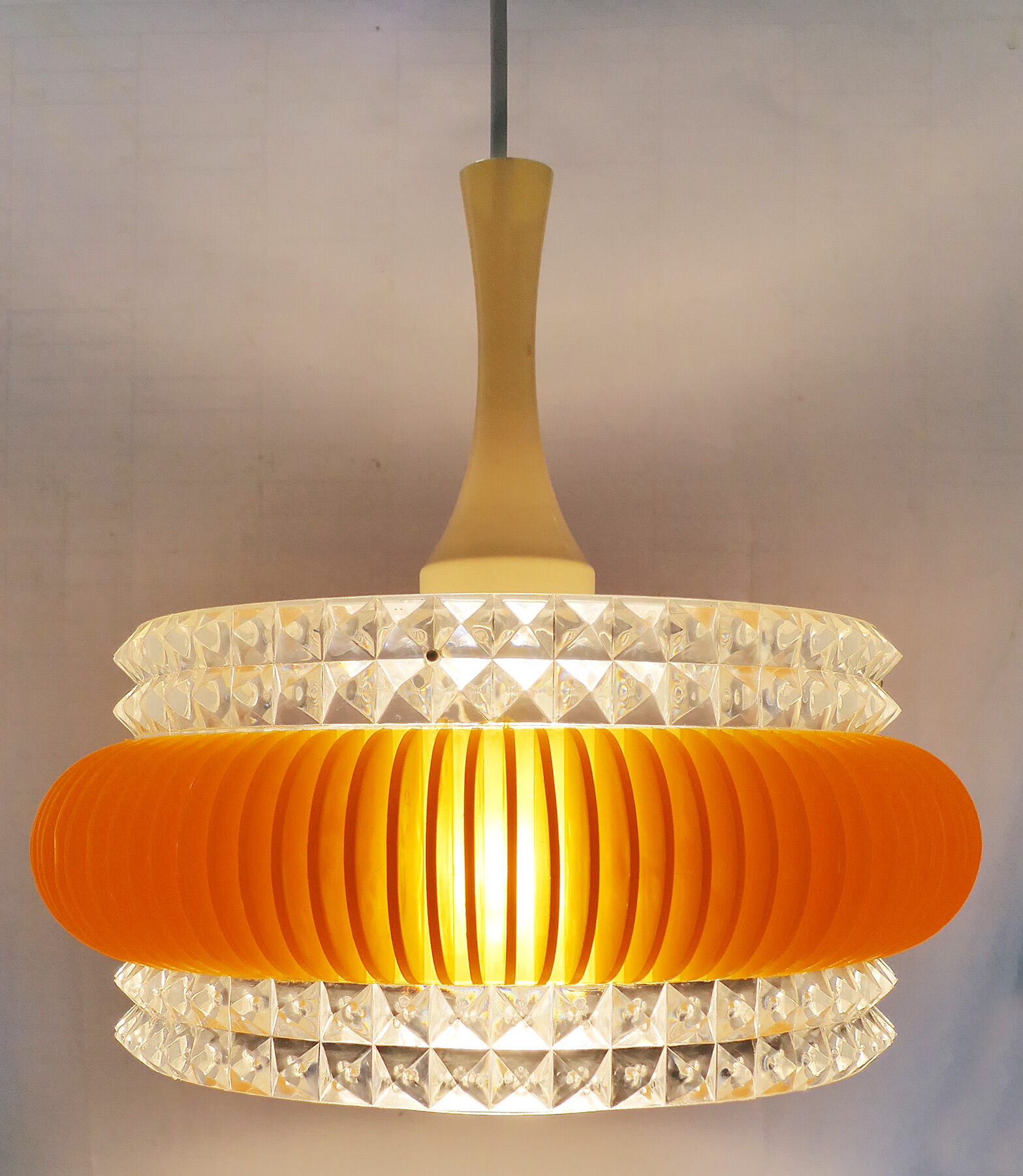 Suspension glass  plexiglas and plastic 70s