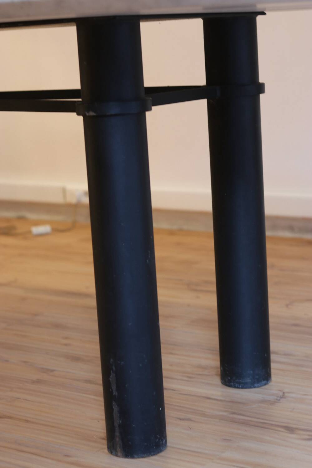 Large marble dining table, 1980s