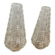 2 short glass tulips 16 cm for chandelier lamp