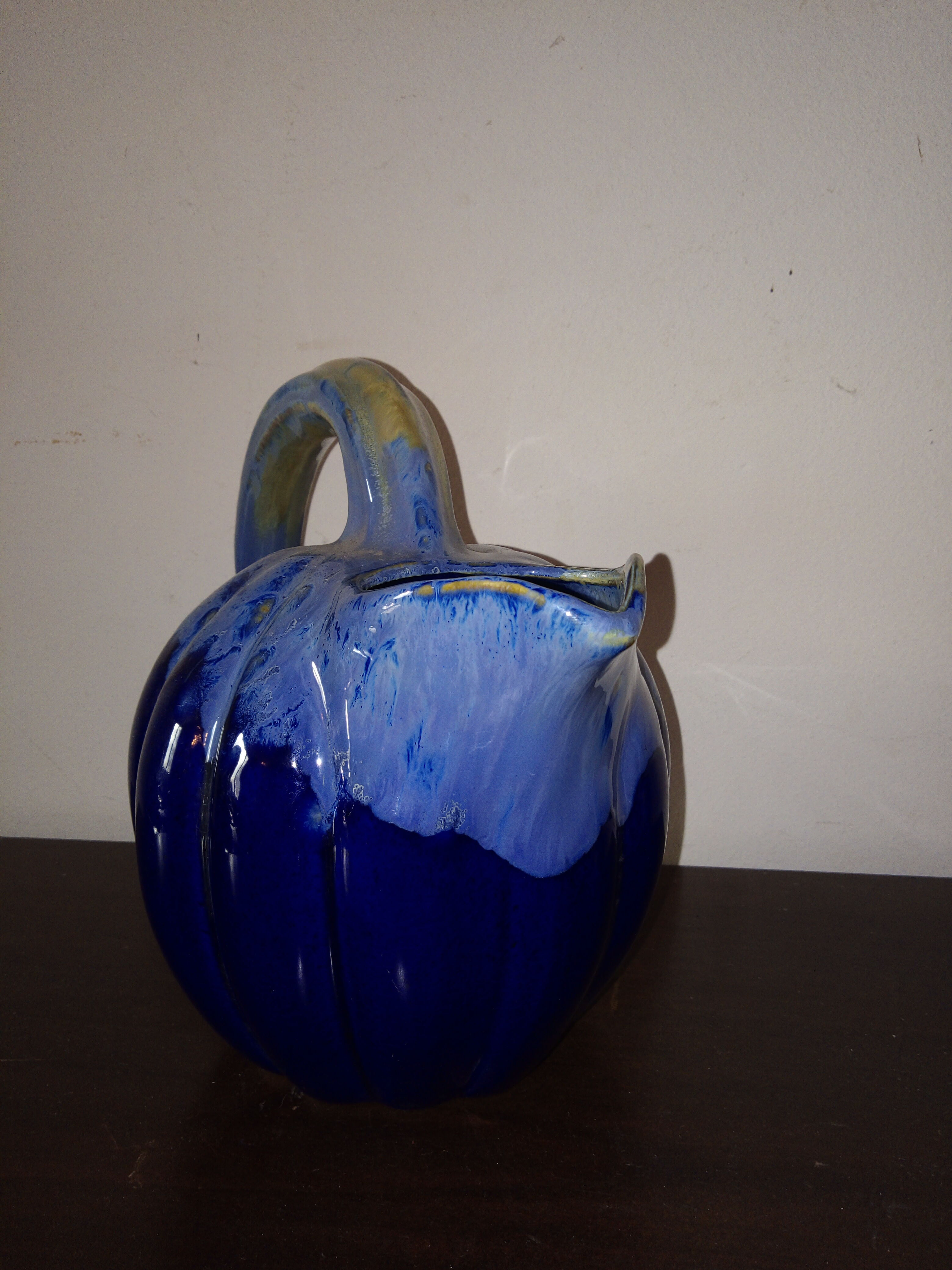 Old pumpkin-shaped jug signed Alpho 199 Art Deco period 1920 1930