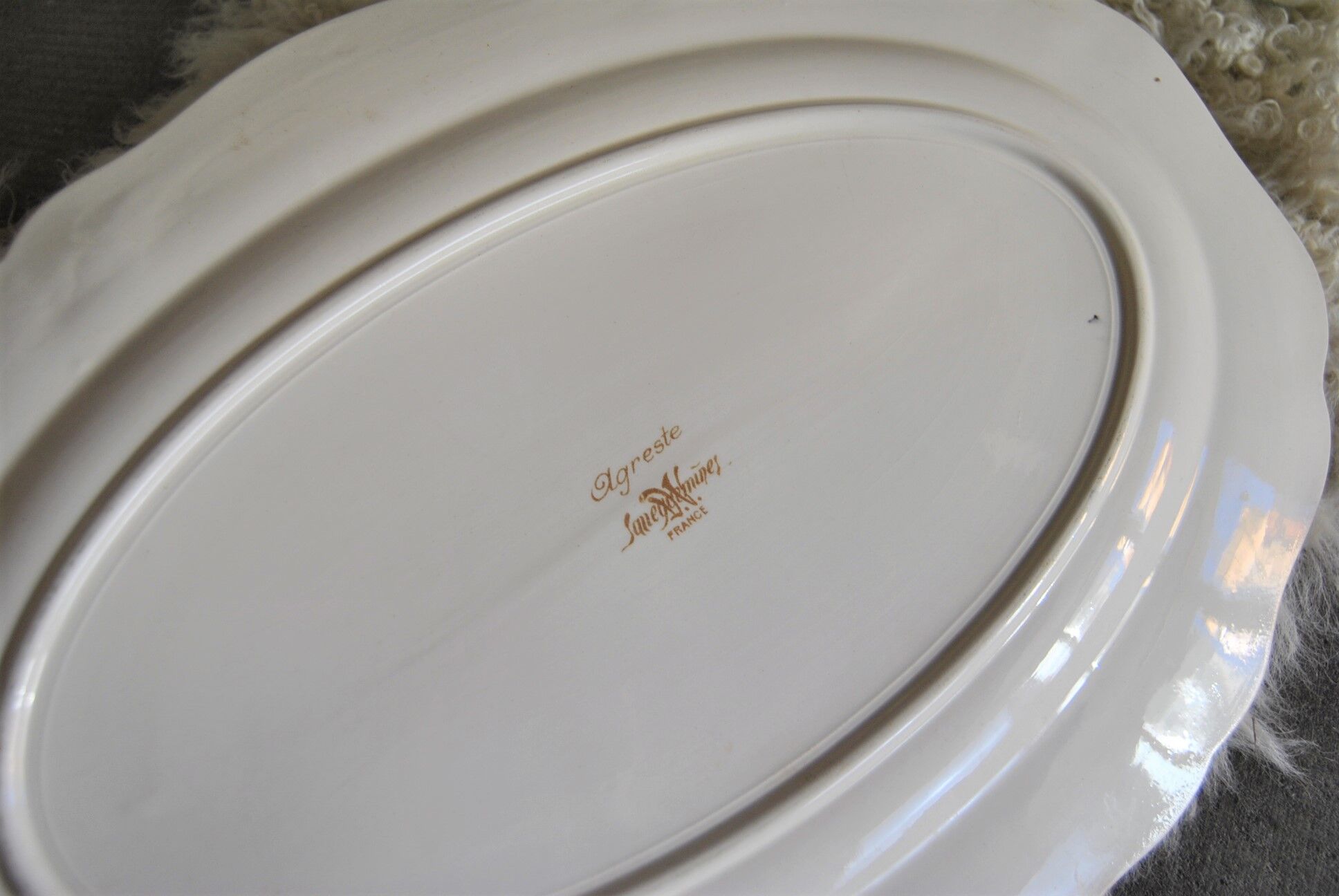 Flowery dish "Agreste" Sarreguemines