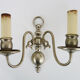 Pair of Dutch wall lamps Flemish 2-branched. Year 40 50