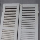 Old wooden shutters louvers 2 leafs