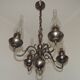 Flamish chandelier with 4 lights in hand-blown tin 5104
