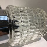 Wall lamp double lights chrome and glass 70s