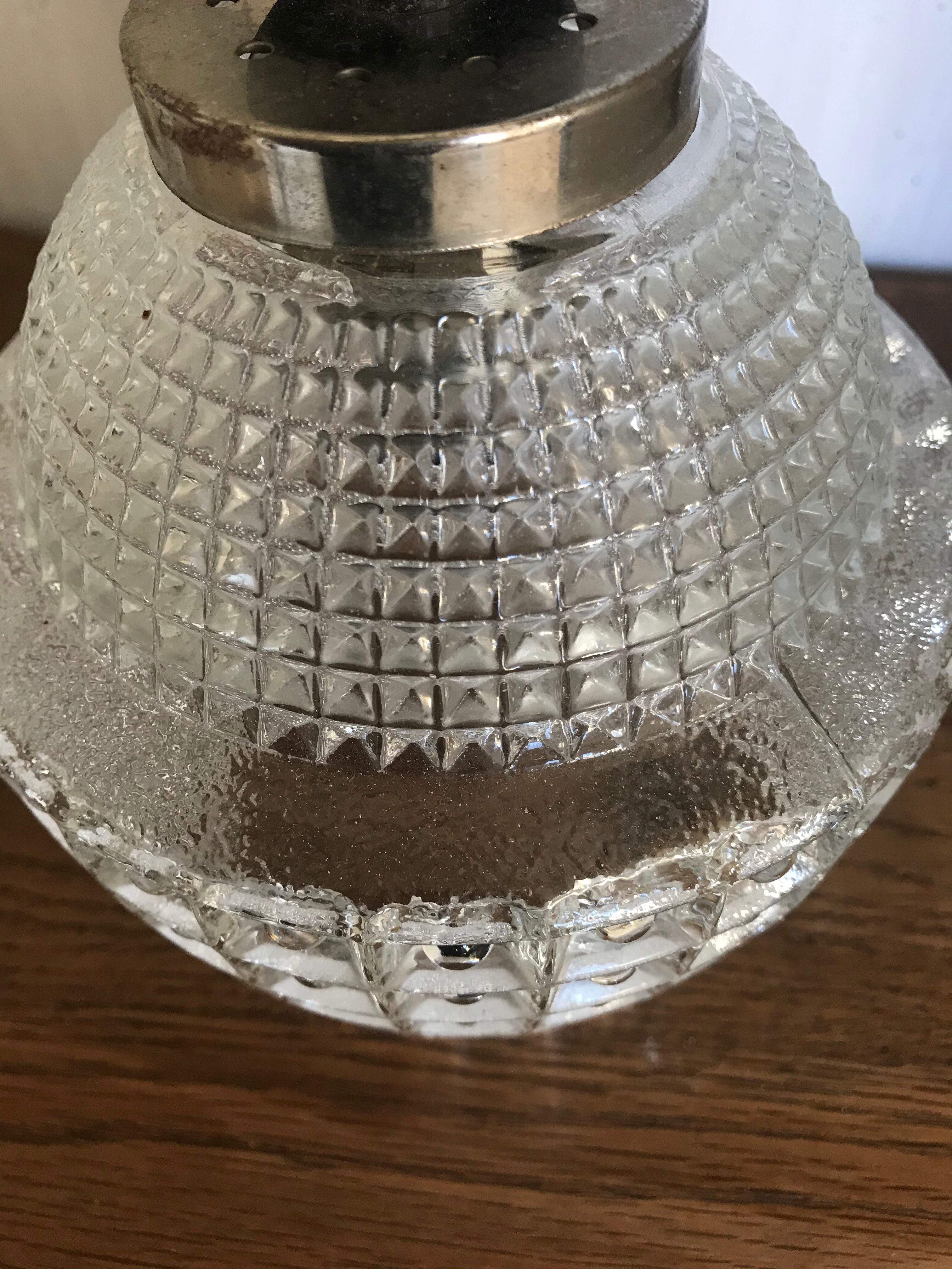 Glass hanging lamp 1960