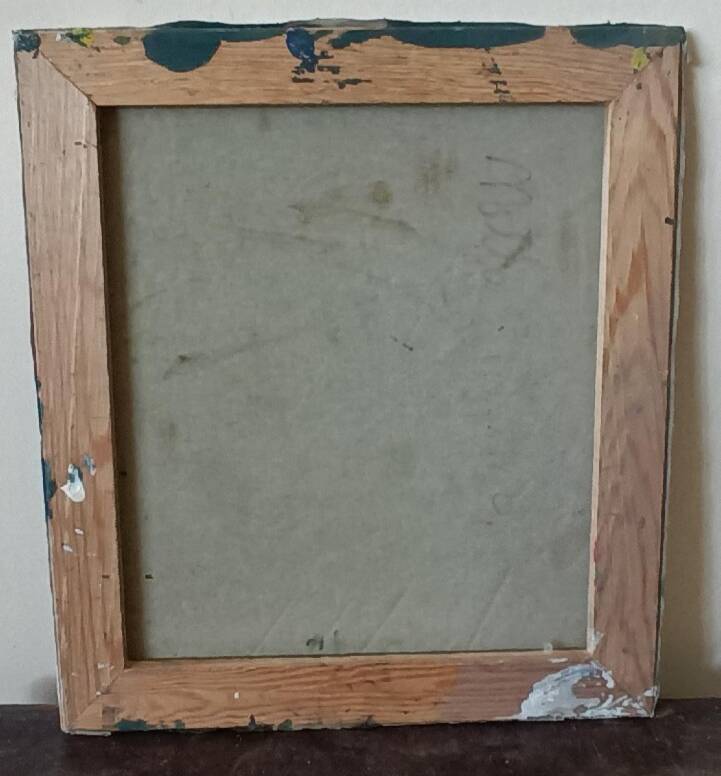 Abstract painting - oil on canvas - Simone Ciani - 1990s - materialist