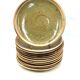 12 green Pierre Digan plates, diameter 25.5 cm, from the 70s