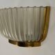 Single Art deco Seguso sconce in brass and glass. Italy 1940s