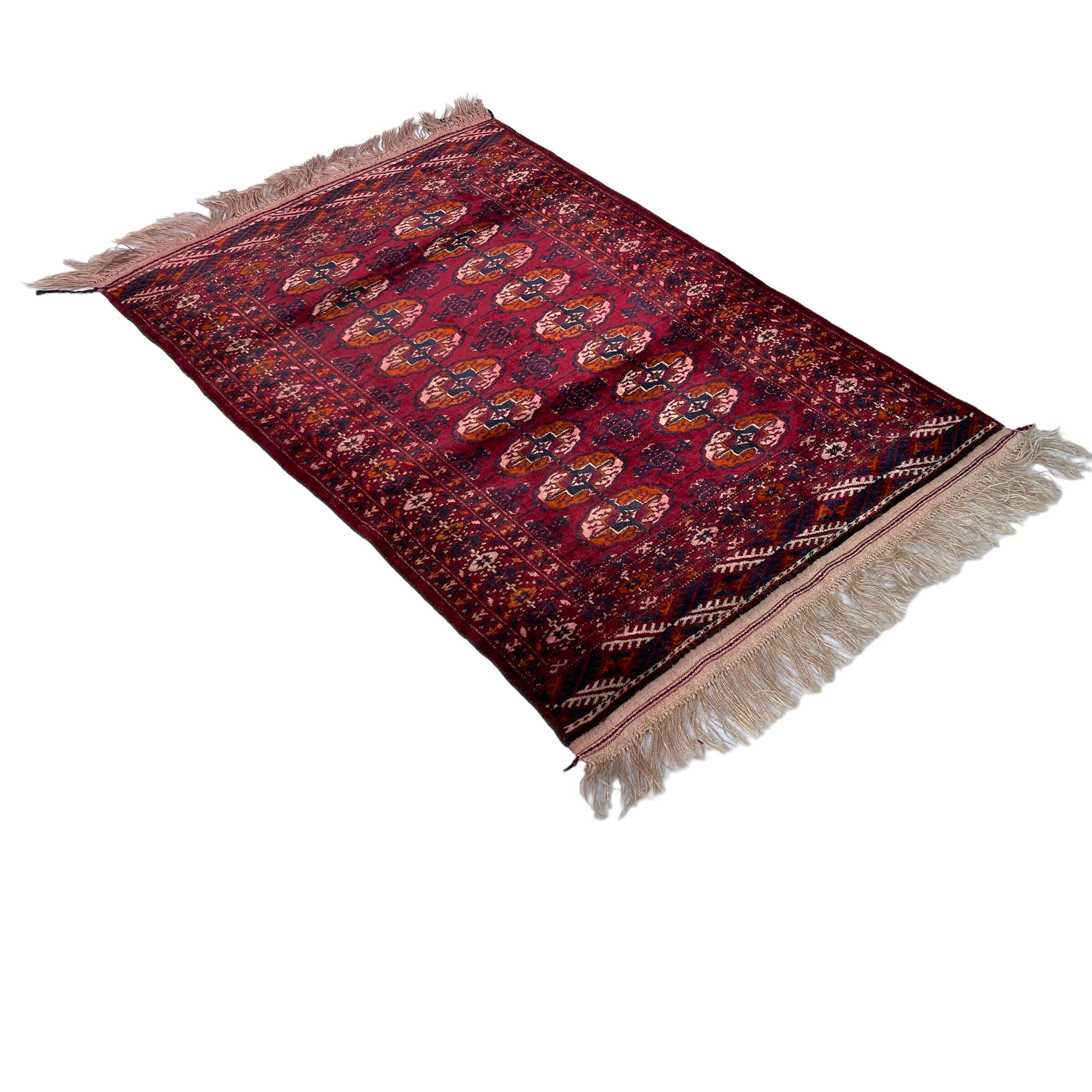 Vintage turkoman rug ,feiner handgeknüpfter orientteppich turkoman teppich, 133 x 84 cm