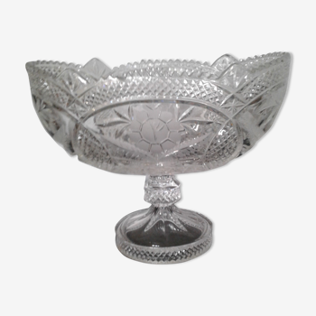 Oval fruit cup in bohemian crystal