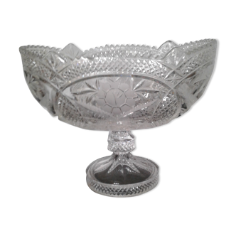 Oval fruit cup in bohemian crystal