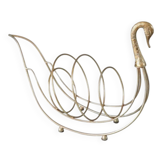 Porte-revues swan du milieu du siècle par Maison Jansen