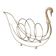 Mid century swan magazine rack by maison jansen