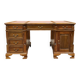 New! - Classic English Desk Partnerdesk Red Leather