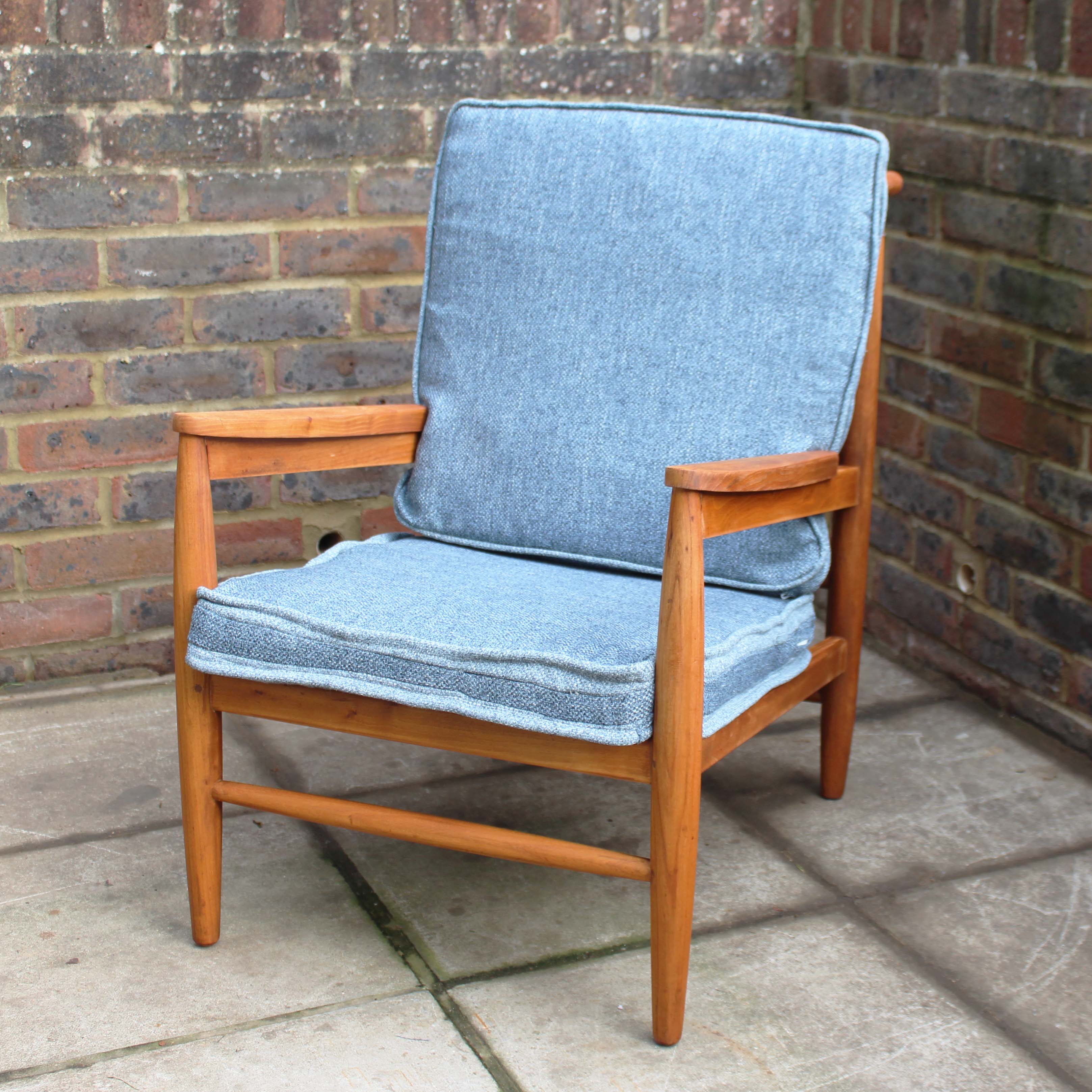 Midcentury teak lounge armchair by Scandart