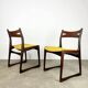 Pair of Danish Scandinavian chairs in rosewood, 1960s.