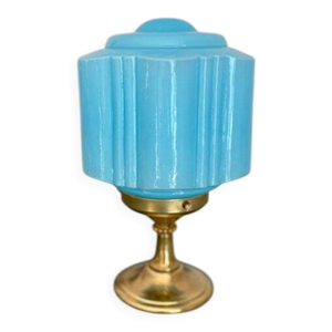 Lampe art déco années - turquoise