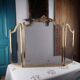 Antique Brass Fire Screen, Louis XV Style, L 83 cm / H 55 cm