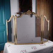 Antique Brass Fire Screen, Louis XV Style, L 83 cm / H 55 cm