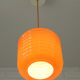 Vintage Pendant Light Hanging Retro Lamp Space Age Style MCM Orange Glass
