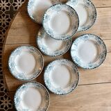 Set of 8 antique ironstone soup plates - Suzanne de Saint Amand model