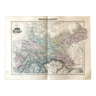 Ancienne carte géographie  Empire d'Allemagne Prusse et autres états du Nord