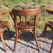 4 fauteuils Baumann en bois courbé