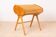Mid Century Modern Desk with Roll-Top, Walnut Veneer, 1950s, Fully Restored