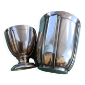 Boulenger silver-plated metal cup and egg cup
