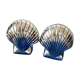 Serre-livres chromés forme Coquillage