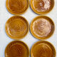 6 large barbotine plates gien fish