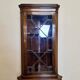 Pretty English mahogany corner bookcase