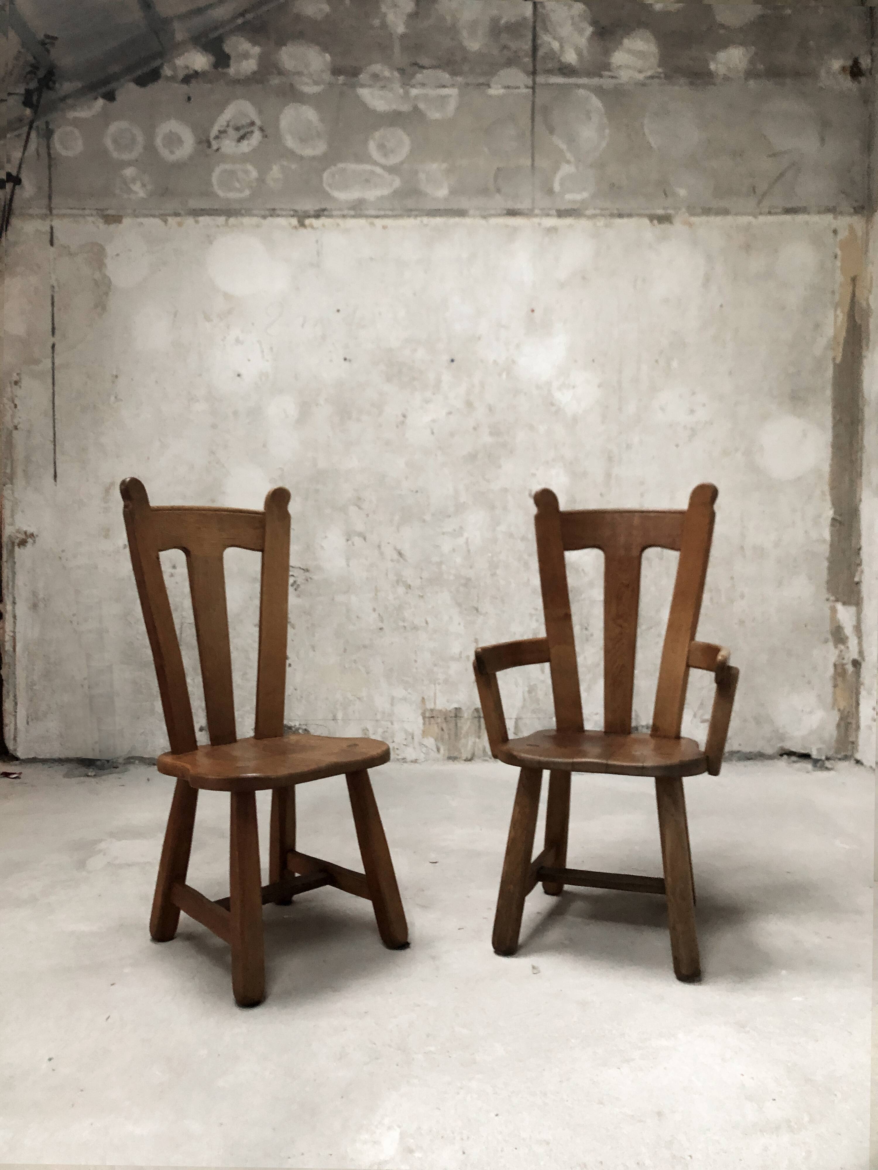 Belgian brutalist vintage armchair