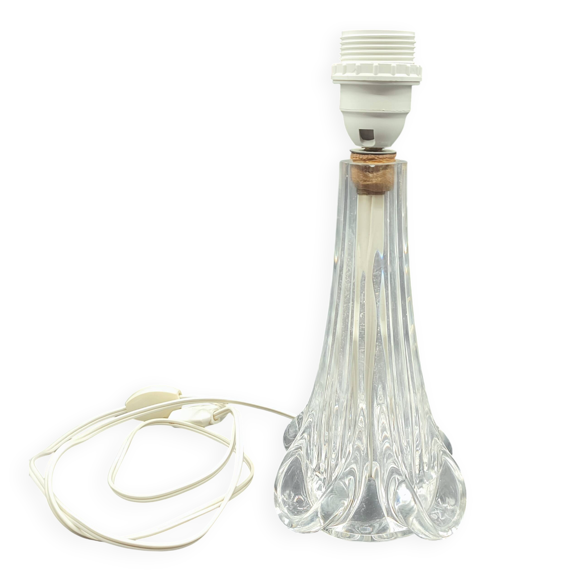 Vintage Heavy Crystal Lamp Base - Sèvres Crystal (28 cm / 1.4 kg)