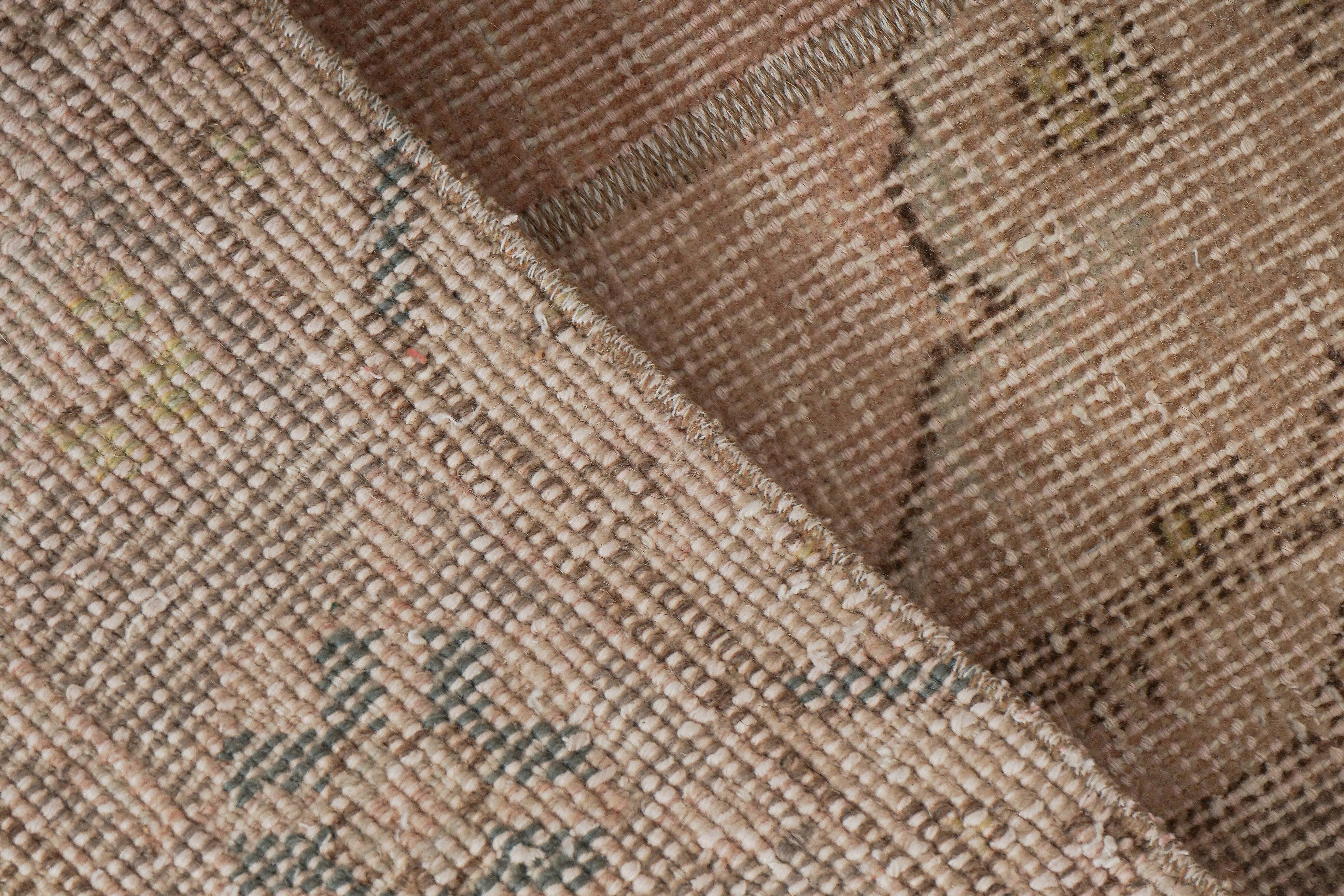 Vintage Turkish Oushak Handwoven Rug 56x396 cm