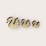 Swans Enzo Mari travertine for Fratelli Mannelli, Italy, 1970.
