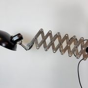 Large German Industrial Scissor Wall Lamp from Helion Arnstadt, 1950s
