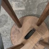 Vintage set of 3 Brutalist bar stools