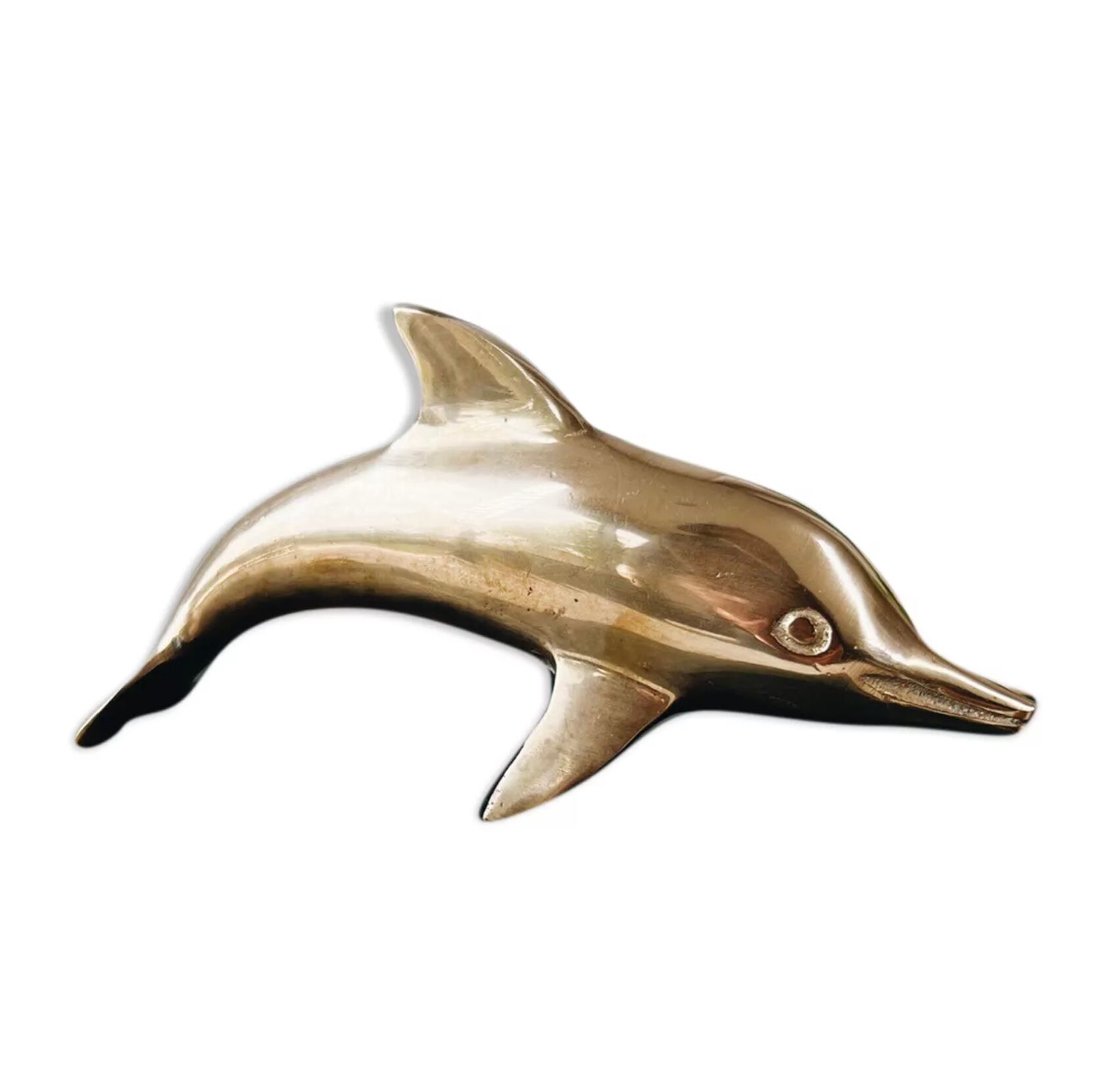 Vintage brass dolphin