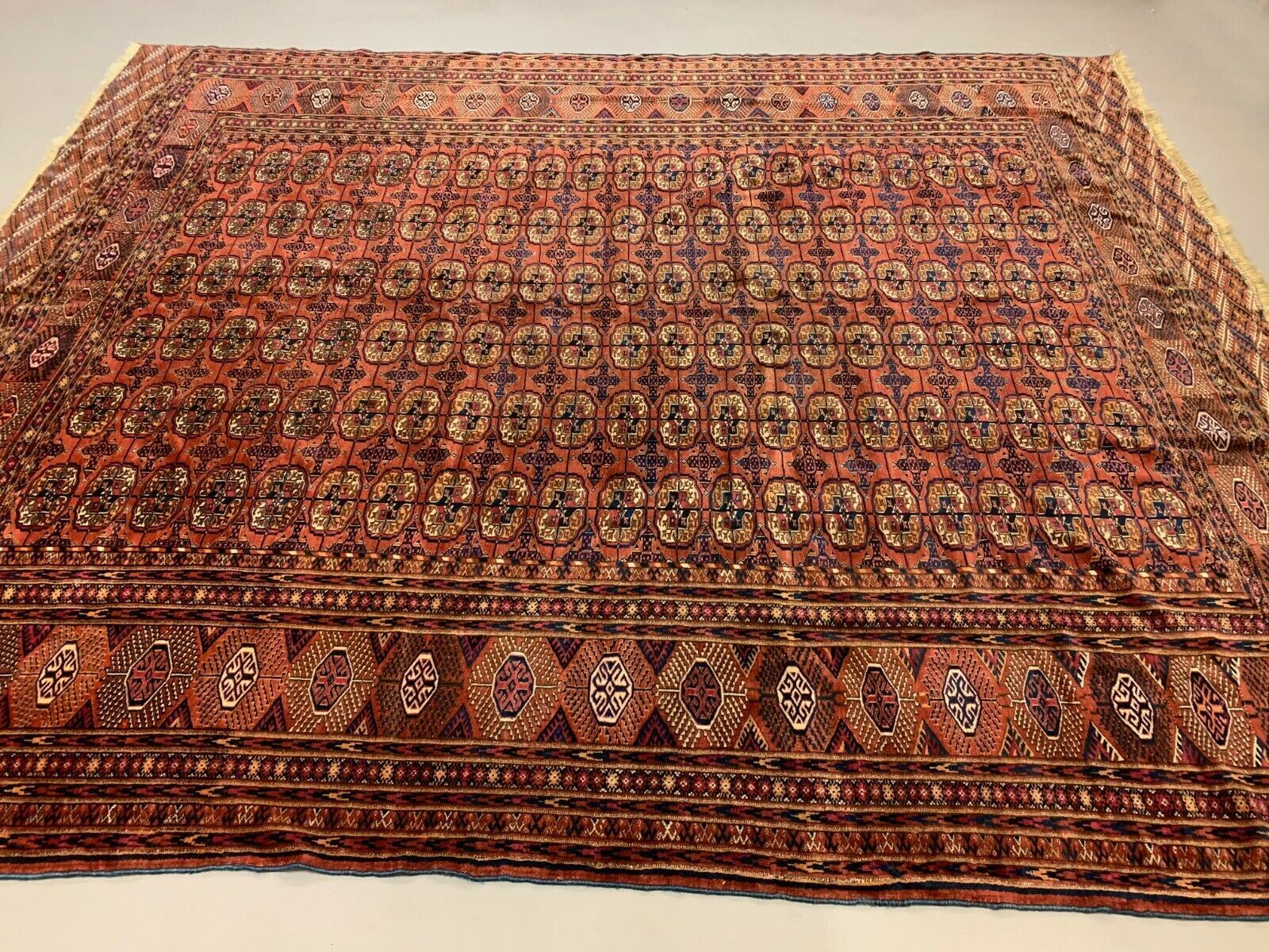 Turkmen tekke main carpet, 290x240 cm