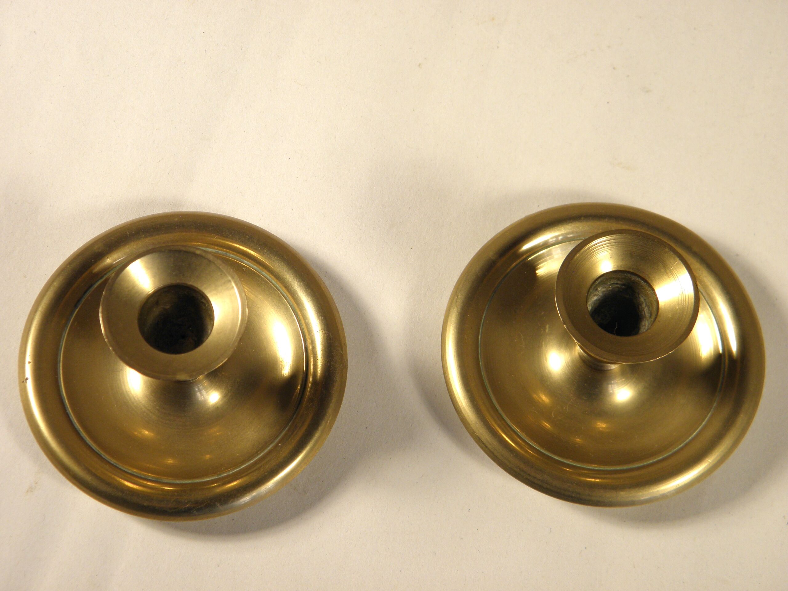Paire de bougeoirs en laiton 4 cm