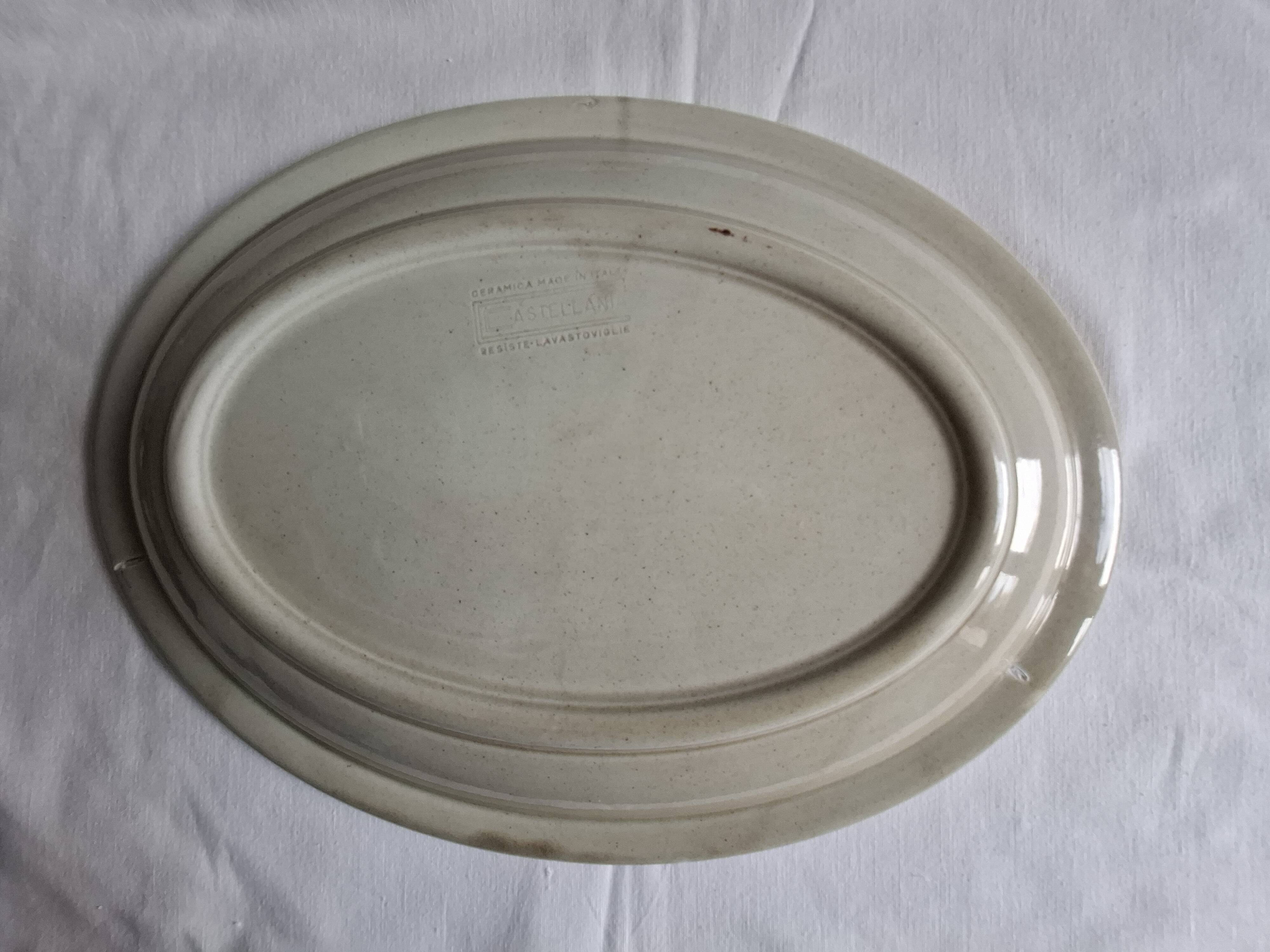 Large oval ceramic platter