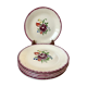 Set of 6 dessert plates Moulin des Loups Orchies 30s